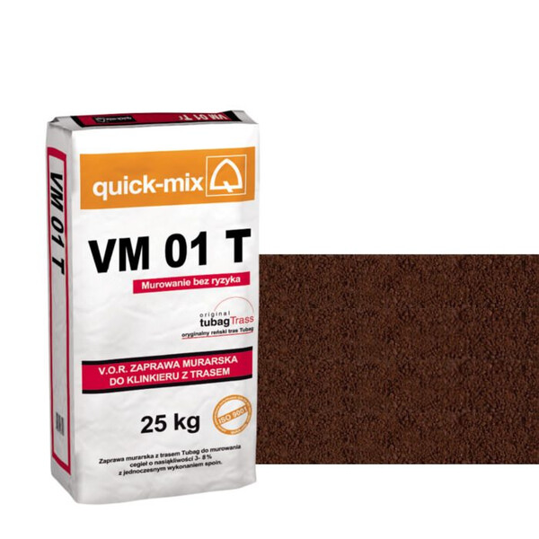 Кладочна суміш для клінкерної цегли quick-mix VM 01 T коричневий, фото 1
