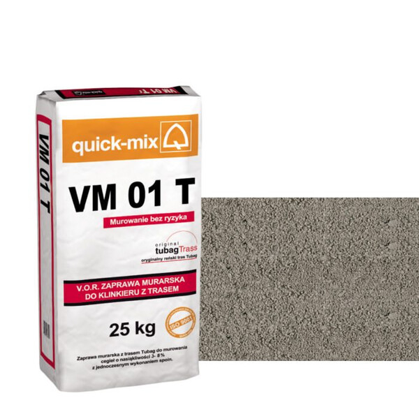 Кладочна суміш для клінкерної цегли quick-mix VM 01 T сірий, фото 1