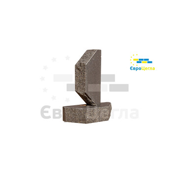 Облицювальна колота цегла Євроцегла графіт двокутовий, фото 1