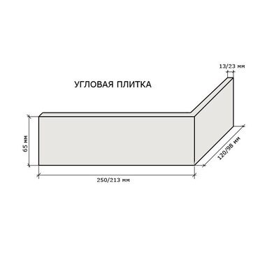 Плитка ручного формування кутова, фото 1