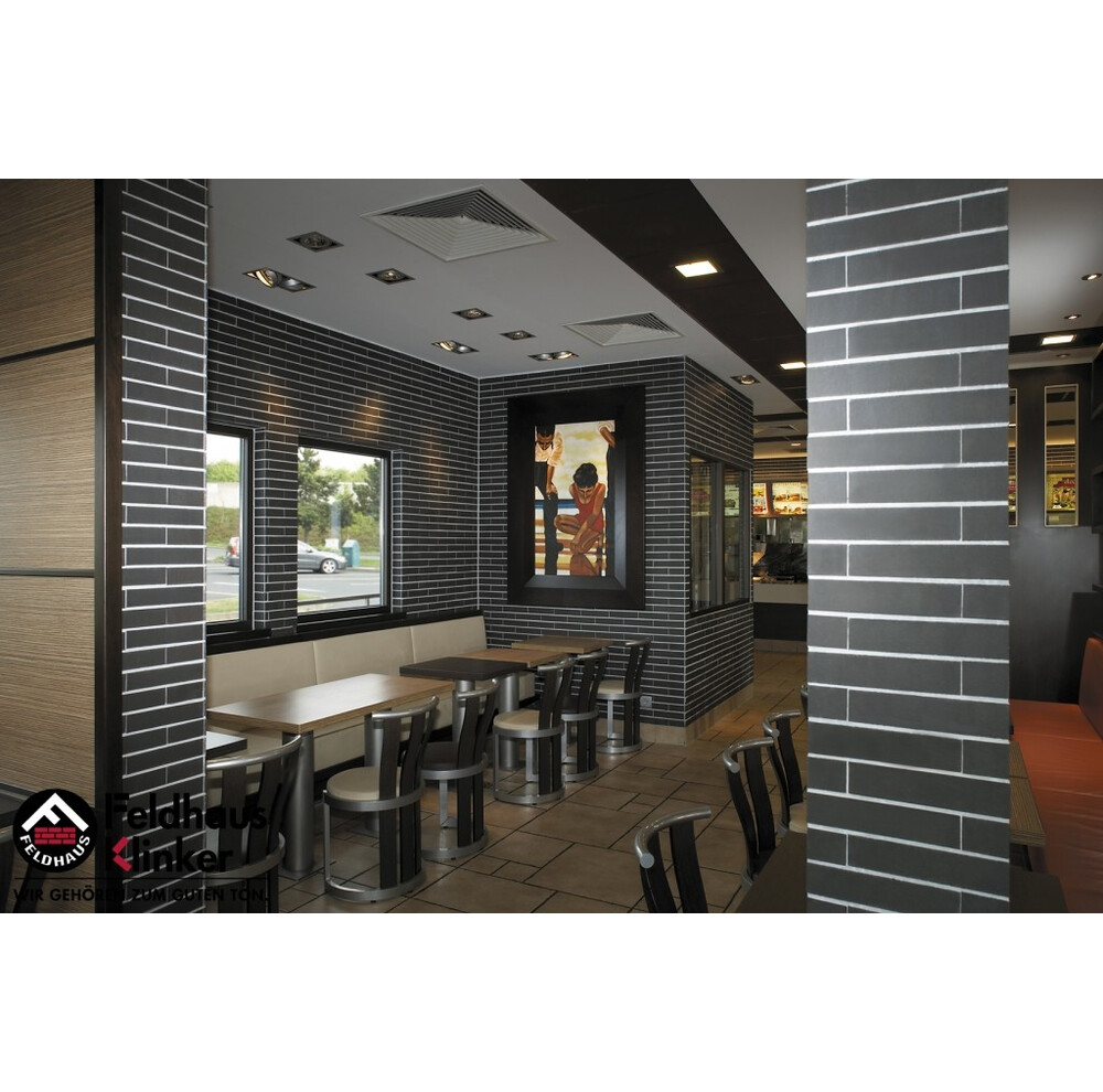 Клінкерна плитка Feldhaus Klinker R700 NF9 antdracit liso, фото 6