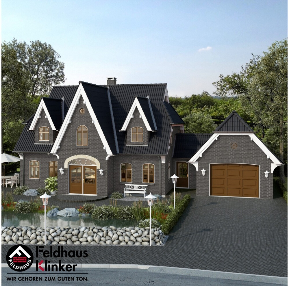 Клінкерна плитка Feldhaus Klinker R735 antdracit mana, фото 8