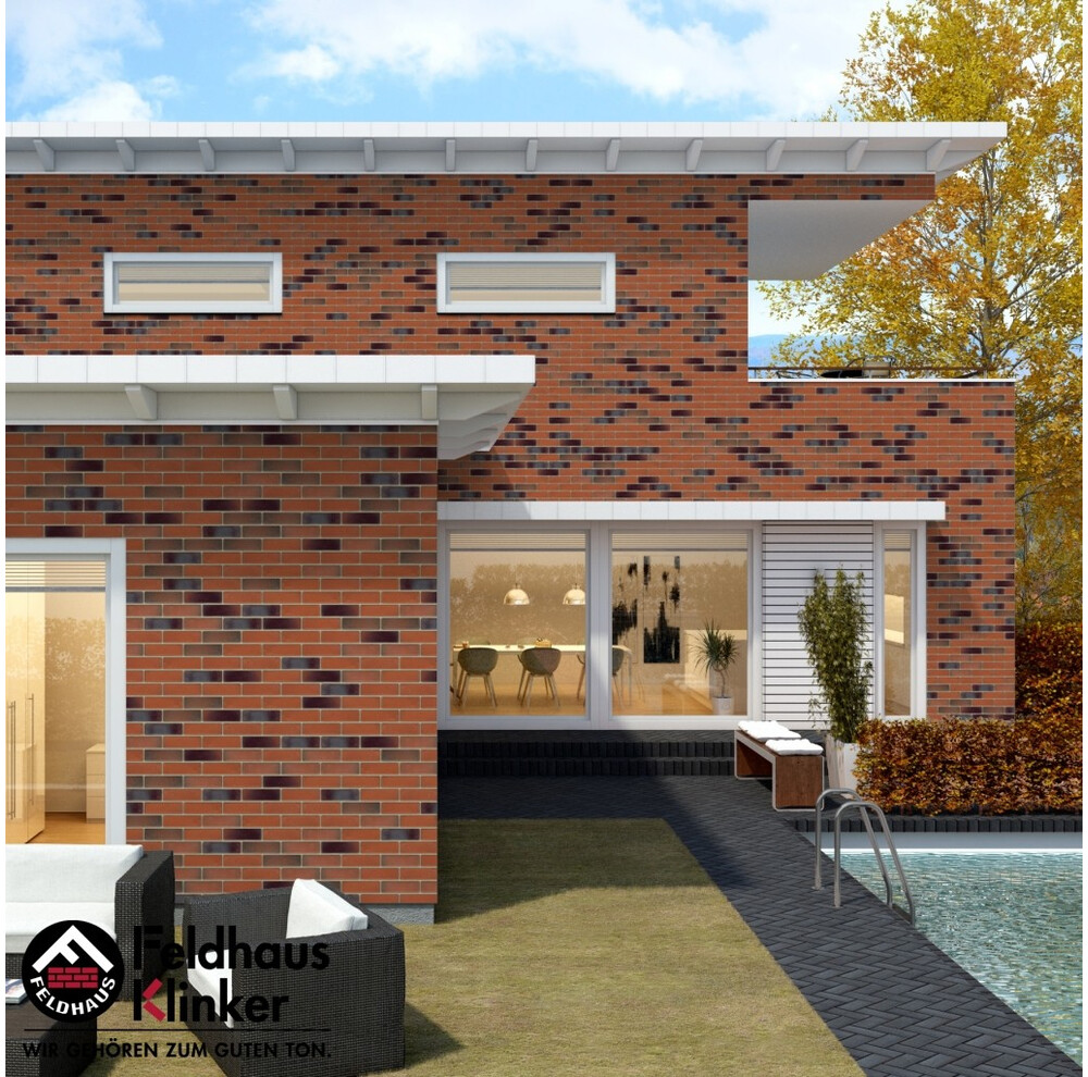 Клінкерна плитка Feldhaus Klinker R715 accudo terreno bluastro, фото 6