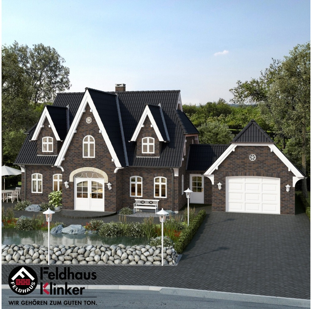 Клінкерна плитка Feldhaus Klinker R564 carbon geo maritim, фото 6