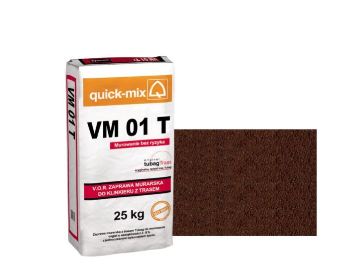 Кладочная смесь для клинкерного кирпича quick-mix VM 01 T коричневый