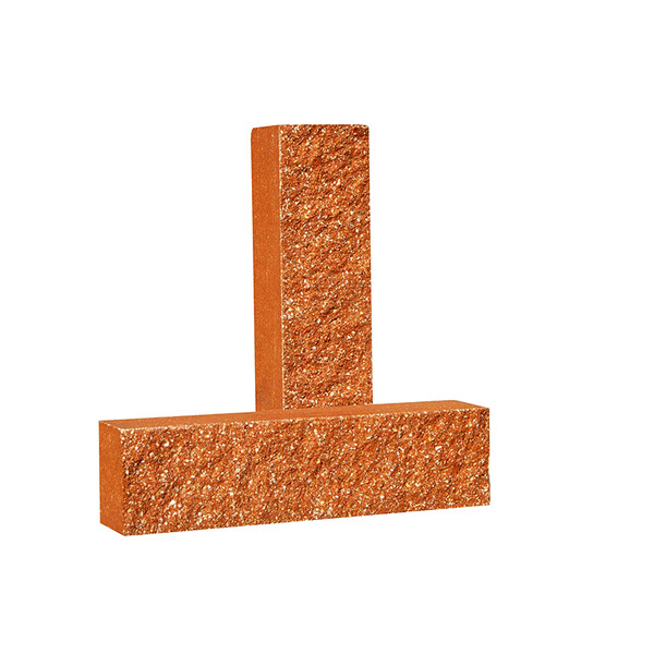 Облицювальна цегла Євроцегла вузька колота морквяна, фото 1