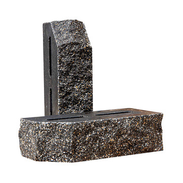 Облицювальна цегла Євроцегла кутова колота тичкова чорна, фото 1