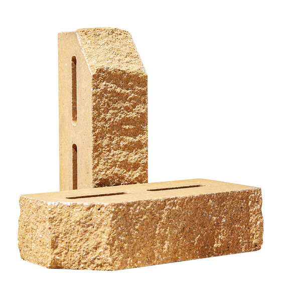 Облицювальна цегла Євроцегла кутова колота тичкова слонова кістка, фото 1