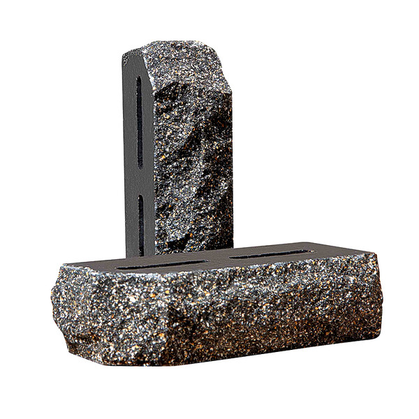 Облицювальна цегла Євроцегла кутова скеля тичкова чорна, фото 1