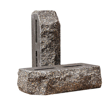 Облицювальна цегла Євроцегла кутова скеля тичкова графіт, фото 1