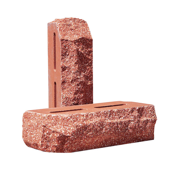 Облицювальна цегла Євроцегла кутова скеля тичкова червона, фото 1